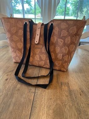 Reisenthel Market Leaf Brown Stamped Shopping Market Tote Bag